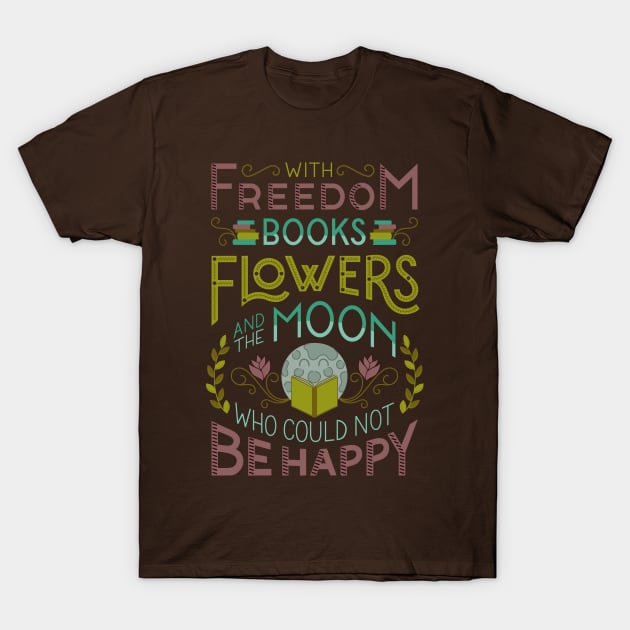 Flowers and the Moon T-Shirt by Made Adventurous